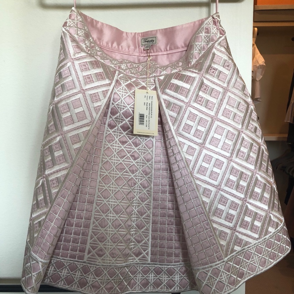 Temperley London Pink A Line Skirt